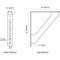 Ekena Millwork Traditional Wrought Iron Bracket, (Single center brace), Antiqued Pale Gold 1 1/2"W x 10"D x 12"H BKTM01X10X12STRAPG - alternate 3